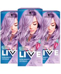 Schwarzkopf Womens 3x Live Ultra Brights Semi-Permanent Hair Dye, P120 Lilac Crush - Cream - One Size