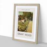 The Birthplace Of Herbert Hoover By Grant Wood Exhibition Museum Painting Framed Wall Art Print, Ready to Hang Picture for Living Room Bedroom Home Office Décor, Oak A2 (64 x 46 cm)