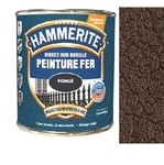 PEINTURE HAMMERITE ANTIROUILLE MARTELE MARRON CHATAIGN direct sur rouille 0.75L