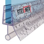 STEIGNER 50cm Joint d'étanchéité droit en PVC pour Paroi en Verre de Douche ou Baignoire, Vitre 6/7/8mm, Anti-Fuites d'Eau, UK08