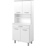 Buffet de cuisine Blanc mat - L 80 cm - OSLO