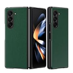 COQUE Étui Galaxy Z Fold 6 5G,Motif en Cuir Fin Lychee Slim Shell PC Style Tout Compris, Housse de téléphone Portable Pliable 180˚ pour Samsung Galaxy Z Fold 6 5G-Vert