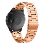 Garmin Fenix 5X ruostumaton ketjukellonauha - Ruusukulta Pinkki