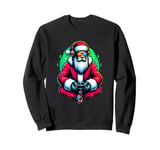 Funny Video Games Santa Gamer 8-bit Gaming Christmas Gamers Sweatshirt