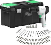 BLACK and DECKER Reviva Drill Kit 12V with 80 PC Accessories 19" Storage Toolbox