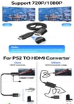 Adaptateur convertisseur pour PS2 vers HDMI，Convertisseur compatible HDMI, Pour PS2/PS1 HDTV PC Full HD