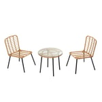 Salon De Jardin Bas 2 Chaises + 1 Table Cadix