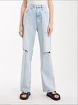 Calvin Klein High Rise Relaxed Jeans, Denim Light