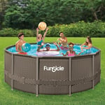 Piscine Tubulaire Ronde Funsicle Ø3,66m x h1,22m Marron