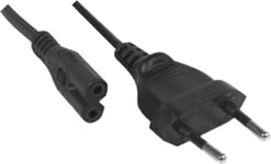 EXC | Powercord | CEE 7/16 (Europlug) - IEC C7 (Figure 8) | 5m | Black