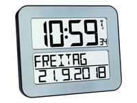 Tfa Time Line Max - Alarmklokke - Elektronisk - Skrivebord, Veggmonterbar - Sølv