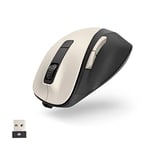 Hama Souris Ergonomique sans Fil Rechargeable (Souris Ergonomique Optique 6 Boutons, 2.4G, Ultra Précis BlueWave, 800/1200/1600dpi pour Droitier PC Ordinateur Portable Mac Tablette Récepteur USB) BLC