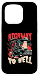 Coque pour iPhone 15 Pro Highway to Hell - Bold Urban Graffiti Esthétique