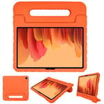 Coque pour Samsung Galaxy Tab A7 Enfants Etui avec poignée iMOSHION® Orange