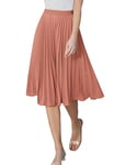 GRACE KARIN Vintage Jupe Femme Mi Longue Plissée pour Soirée Mariée Elegant M cl2473-4/Rose