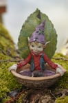 97104 FIGURINE TROLL AVEC SA COQUE DE NOIX  MARIN  PIXIE ELFE PIXIES FISCHER