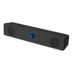 USB Powered Soundbar Bass Subwoofer Sound Bar for Laptop PC Home Theater W2F7