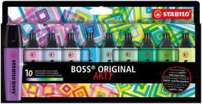 Highlighter - STABILO BOSS ORIGINAL - ARTY - Pack of 10 - Cool Colours Pack of 1