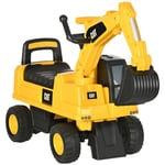 Kids Ride On CAT Construction Digger Push Along Childrens Tractor 1-3 Yrs Yellow