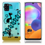 Deco Samsung Galaxy A31 skal - Fotavtryck Av Katt