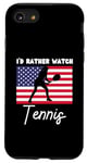 iPhone SE (2020) / 7 / 8 USA American Flag Tennis I'd Rather Watch Tennis Case