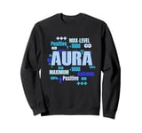 Blue Max Aura Blue Color Graphic Sweatshirt