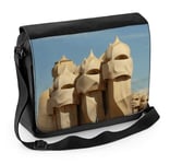 Anton Gaudi Casa Mila Chimneys Barcelona Laptop Messenger Bag