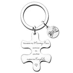 HULALA Valentines Gift Couple Keyring For Men Him Her Boyfriend Husband Wife Girlfriend Key Ring Keychain You Were My Missing Piece Anniversary Present