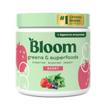 Bloom Nutrition Super Greens Powder Smoothie & Juice Mix - Probiotics for Digestive Gut Health & Bloating Relief for Women, Digestive Enzymes with Superfoods Spirulina & Chlorella (Berry)