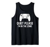 Quiet Please I'm Gaming, Funny Gamer Controller Tank Top