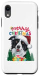 iPhone XR Merry Xmas Border Collie Pjs Mum and Dad Christmas Card Tee Case