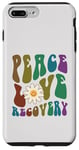 iPhone 7 Plus/8 Plus Groovy PEACE LOVE RECOVERY Therapy Clean Sober NA Nurse Case