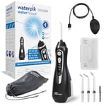 Waterpik Advanced - Hydropulseur Dentaire Sans Fil, Jet Dentaire Portable Rechargeable avec Câble USB, Élimine la Plaque, 3 Niveaux de Pression, Noir (WP-582EU)