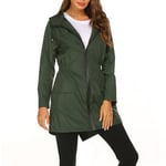 Hveuluop Gieen Veste capuche femme - Veste de frappe d'extérieur - Fermeture à la taille - Imperméable et légère - Coupe-vent - Vêtement d'extérieur pour le sport, Noir, L