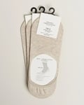 Amanda Christensen 3-Pack True Cotton Invisible Socks Sand Melange