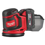 Milwaukee 4933464229 M18BOS125-502B Cordless Orbital Sander M18 BOS 125 18 V 2 x 5.0 Ah Charger in Tool Bag