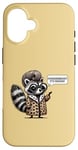 Coque pour iPhone 16 Fashion Icon Raccoon Fuhgeddaboudit Humor Design