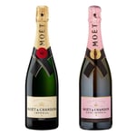 Moet Imperial Champagne Pair - Brut & Rosé NV 75cl