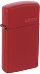 Zippo 60000839 Logo Briquet Laiton Rouge Mat 3,5 x 1 x 5,5 cm