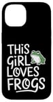 Coque pour iPhone 14 Cette fille aime les grenouilles, les amoureux des grenouilles mignonnes et le plaisir des animaux