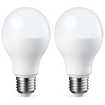 Amazon Basics Lot de 2 ampoules LED Culot Edison à vis E27 13 W (équivalent 100 W) Blanc froid Intensité non variable