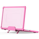 MacBook Pro 14 M3 / M2 / M1 (2023/2021) - Armor shockproof cover med Kickstand - Rosa