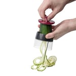 JATA HOGAR HMAQ4508 Coupe-légumes Spiraliseur Légumes Râpe à Légumes Spaghetti courgettes Machine manuelle 4 lames acier inoxydable Différentes coupes