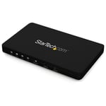 StarTech 4 Port HDMI Switch - 4K 30Hz - Aluminum Housing and MHL Support - 4x1 HDMI Switcher Box - 4K HDMI Selector Switch with Remote (VS421HD4K) -