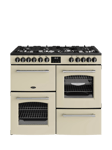 Belling Farmhouse 100cm Dual Fuel Gas Hob Range Cooker, Cream