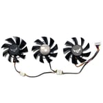 Ventilateur de remplacement de carte de fouling,ASUS Radeon Jas5700,5700XT,GTX1660,1660ti,1660 SUPolLTUF Bery,EVO,OC,FD8015U12D, - Type set of three fans