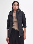 Barbour International Bondar Quilted Sweater Jacket, Black