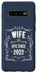 Coque pour Galaxy S10+ 2ème anniversaire cadeau femme est 2022 année de mariage 2yh