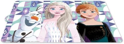 Disney Set de Table Individuel coloré pour Enfants en Plastique Frozen Elsa Anna Olaf