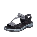 Rieker Femme 68871 Sandales de Trekking, Noir, 42 EU